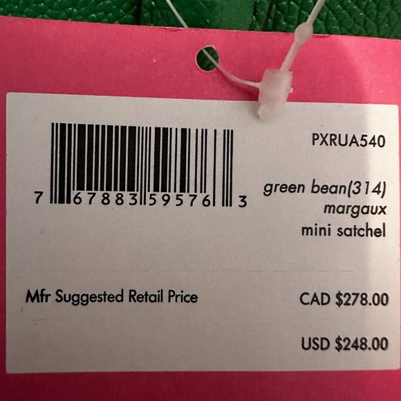 Kate Spade Green purse Margaux mini satchel - Picture 4 of 9